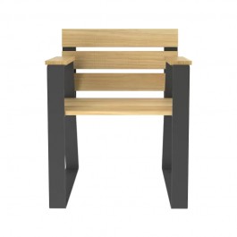 assise sénior 1 place bois et acier hauteur 485 mm extérieur