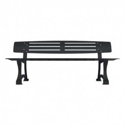 Banc urbain métal 1800 mm gris anthracite
