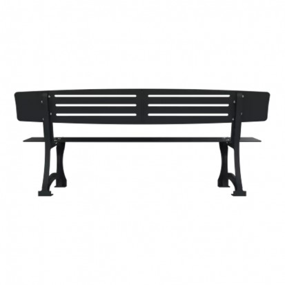 Banc urbain métal 1800 mm gris anthracite