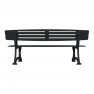 Banc urbain métal 1800 mm gris anthracite