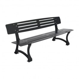 Banc urbain métal 1800 mm gris anthracite