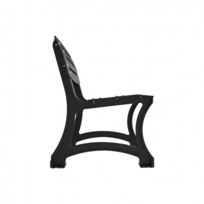 Fauteuil urbain en acier gris anthracite