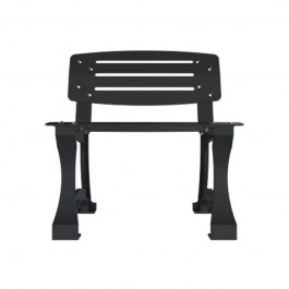 Fauteuil urbain en acier gris anthracite vue de face