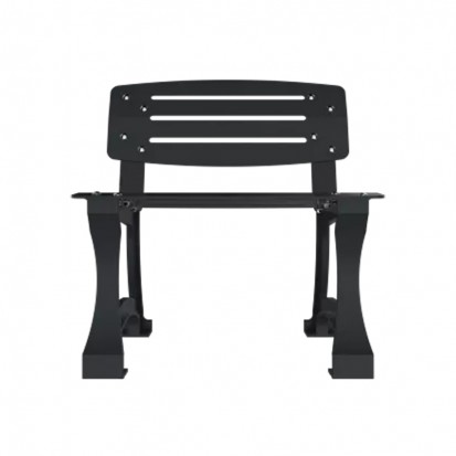 Fauteuil urbain en acier gris anthracite