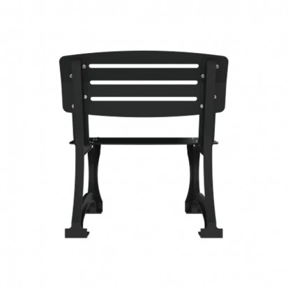 Fauteuil urbain en acier gris anthracite