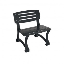 Fauteuil urbain en acier gris anthracite