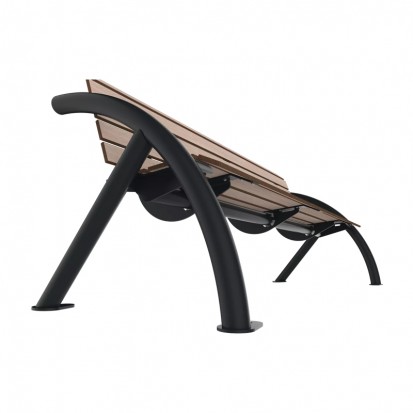 Banc compact HPL avec accoudoirs