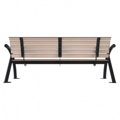 Banc compact HPL avec accoudoirs