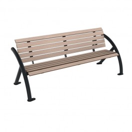 Banc compact HPL avec accoudoirs