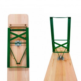 Banc bois brasserie piètement cornière