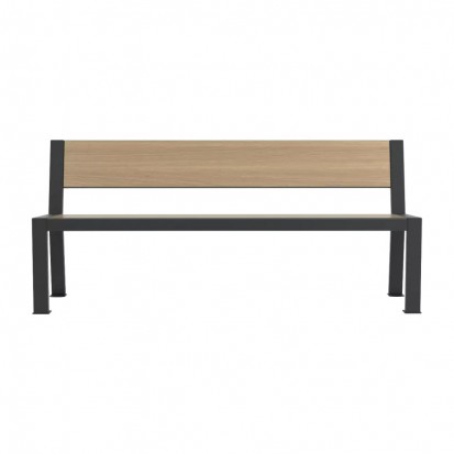 Banc compact HPL plein et acier