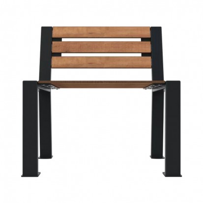 Fauteuil de ville HPL lames coloris  pin tyrol et piètement acier