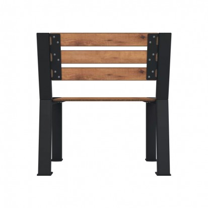 Fauteuil de ville HPL lames coloris  pin tyrol et piètement acier