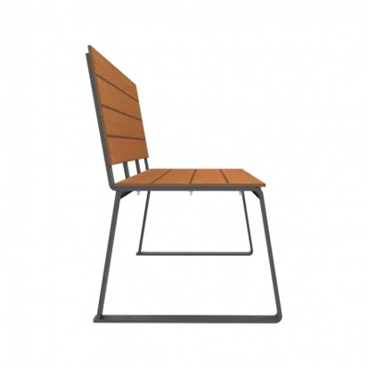 Banc extérieur collectivité HPL et acier