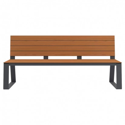 Banc extérieur collectivité HPL et acier