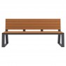 Banc extérieur collectivité HPL et acier