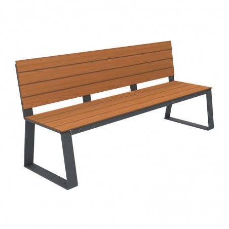 Banc extérieur collectivité HPL et acier