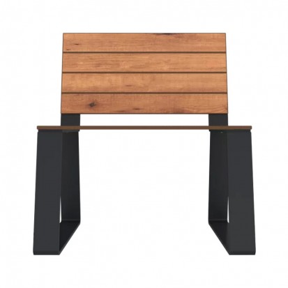 Fauteuil extérieur collectivité HPL et acier