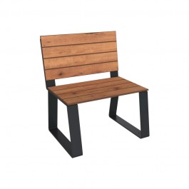 Fauteuil extérieur collectivité HPL et acier