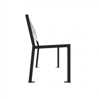 Banc public métal avec découpe laser gris anthracite