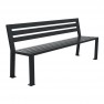 Banc acier extérieur avec lames gris anthracite