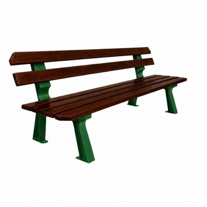 Banc urbain bois et acier