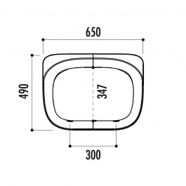 Dimensions de la banquette urbaine design vue de profil