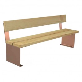 Banc acier et bois 3 lames