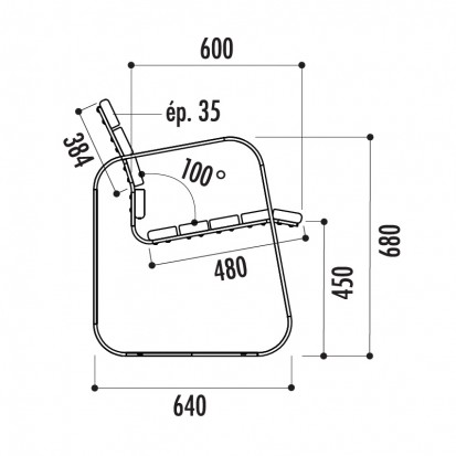 Banc bois exotique longueur 1,8m