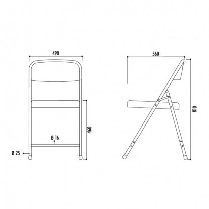 Chaise pliante polypro