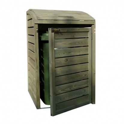 cache poubelles bois