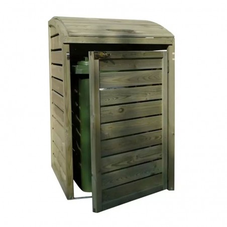 cache poubelles bois