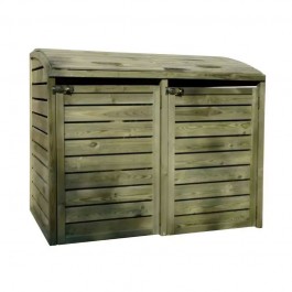 cache poubelles bois grand modèle