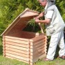 Bac à compost en bois avec toit