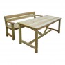 table avec banc en bois