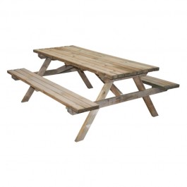 table en bois de pique nique