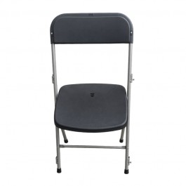 chaise pliante grise en polypropylène