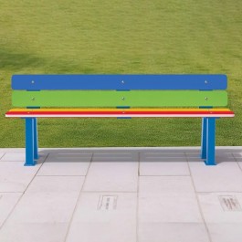 Banc enfant Arc-en-ciel Procity en extérieur
