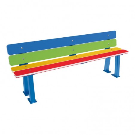 Banc enfant PEHD et acier version maternelle