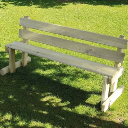 Banc public pour école Porto vue de face