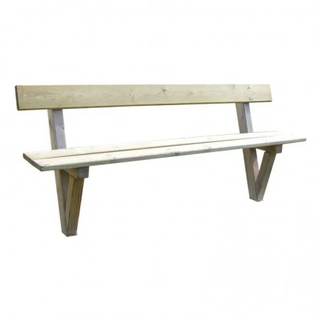 Banc en bois avec dossier Turin