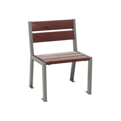 Fauteuil extérieur en plastique recyclé et piétement gris procity