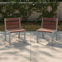 Fauteuil en plastique recyclé Silaos® 6 lames sur une terrasse