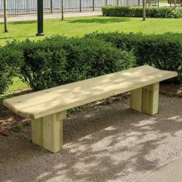 banquette urbaine en bois dans un parc