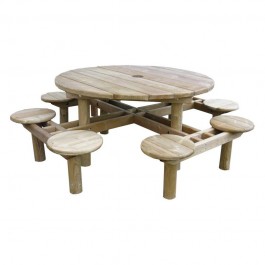 table pique nique robuste ronde