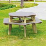 table pique nique bois enfant hexagonale