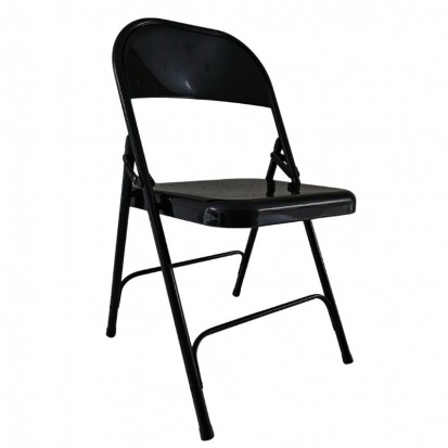 20 tables rectangles pliantes + 120 chaises métalliques + chariot