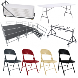 Ensemble de mobilier pour salle des fêtes en promotion