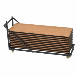 Chariot de transport pour tables pliantes en bois