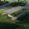 table pique nique collectivité 6 places en bois
